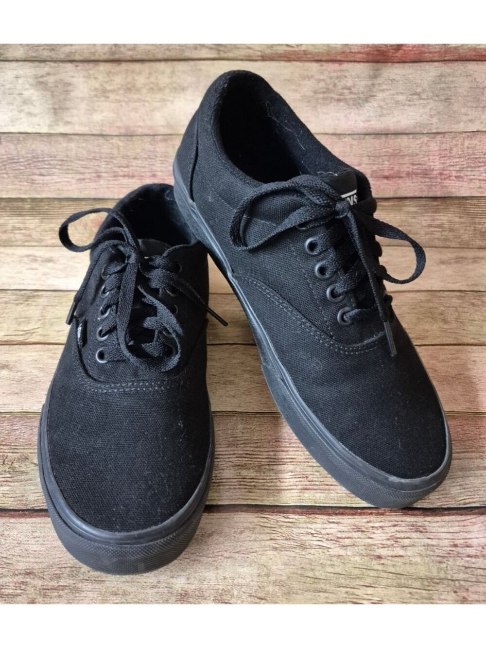VAN’S New Era 721356 Black Casual Canvas Skate Shoes Sneakers Mens Size 7